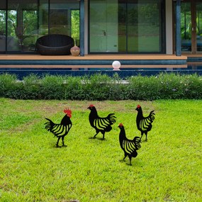 Chicken fém kerti dísztárgy, 23×27 cm – TR907MDS1106