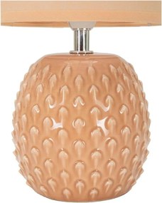 Barackszínű kerámia asztali lámpa textil búrával (magasság 27 cm) Pontus – Mauro Ferretti