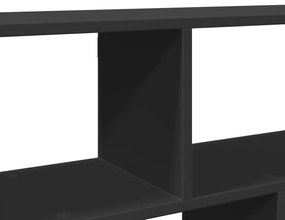 fekete szerelt fa fali polc 100 x 25 x 50 cm