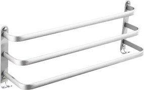 Fém fürdőszobai akasztó – ezüst – 60 cm