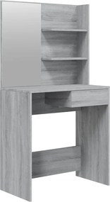 vidaXL szürke sonoma fésülködőasztal tükörrel 74,5 x 40 x 141 cm