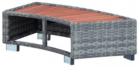 szürke polyrattan spa fellépő 92 x 45 x 25 cm