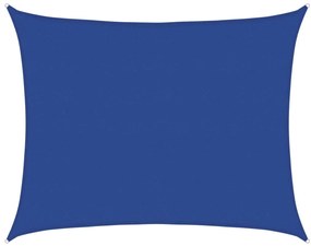 kék négyszögletű HDPE napvitorla 160 g/m² 6x7 m