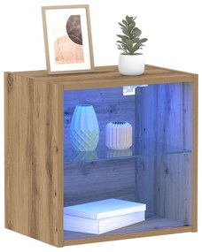 lebegő polc 2 db Kézműves tölgy 40x28.5x40 cm Szerelt fa