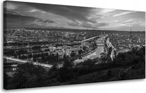 Rouen fekete-fehér vászonkép 80X40