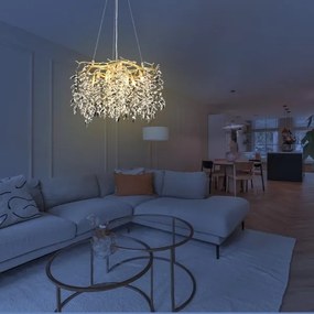 Kristály csillár zsinóron 9xG9/40W/230V arany