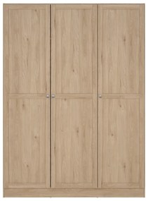 Natúr színű ruhásszekrény tölgyfa dekorral 147x200 cm Billund – Tvilum