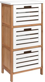 WHITE SANDS polc, 3 fiókkal 45x30x85cm