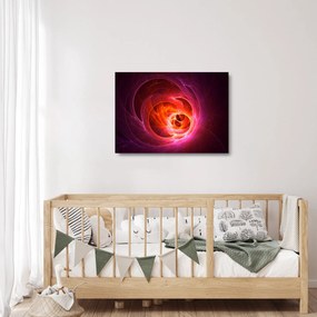 Modern rózsaszín absztrakció képe (üvegen) (70x50 cm)