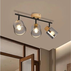 Brilagi - HYGGE spotlámpa 3xE14/15W/230V fa/füstszínű