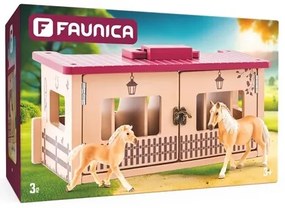 Faunica Istálló két lóval
