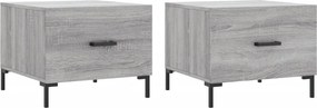 vidaXL 2 db szürke sonoma szerelt fa dohányzóasztal 50 x 50 x 40 cm