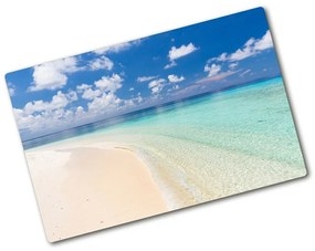 Edzett üveg vágódeszka Strand a maldív-szigeteken pl-ko-80x52-f-104787561