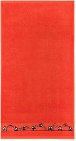 Törölköző 70x130 Szemek Epres piros frottír pamut gyerek törölköző