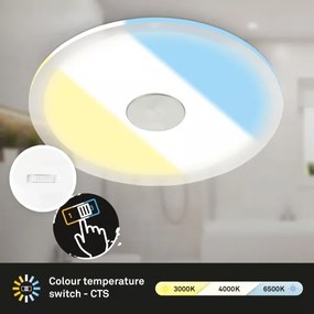 Briloner 7481019 - LED fürdőszobai beépíthető mennyezeti lámpa LED/12W/230V 3000/4000/6500K IP44 fehér