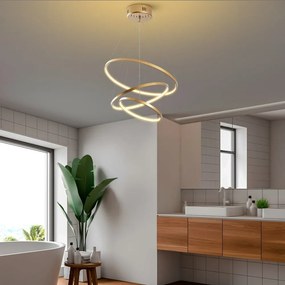 Aranyszínű LED függőlámpa ø 50 cm Simit – Opviq lights