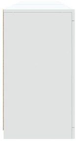 fehér tálalószekrény LED-világítással 162 x 37 x 67 cm