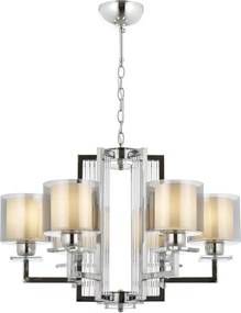 Láncos csillár VARANA 6xE27/40W/230V fényes króm