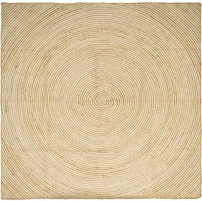 vidaXL Szőnyeg Természetes és Fehér 200 x 200 cm Juta