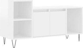 vidaXL fehér magasfényű szerelt fa TV-szekrény 100x35x55 cm
