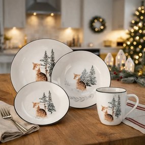 Winter Fawn porcelán mélytányér, 20 x 4,5 cm