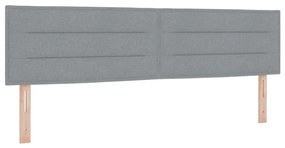 Boxspring ágy matraccal, világosszürke, 180x200 cm, szövet