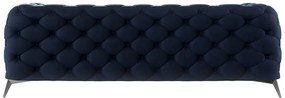 Sötétkék bársony kanapé 225 cm Chelsea – Ropez