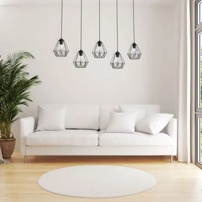 Csillár zsinóron BERGEN 5xE27/60W/230V fekete