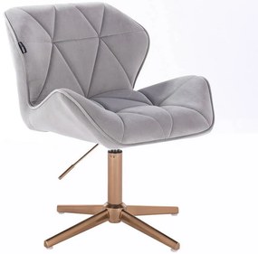 HR111CROSS Acél modern velúr szék arany lábbal