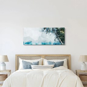 Egy pálmafa képe a tenger felett (120x50 cm)