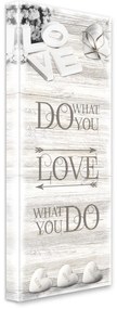 Canvas Shabby Do What fali kép, 27 x 75 cm - Styler