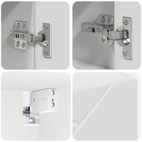 Fürdőszoba bútor szett 4 pcs Fehér 30 x 35 x 192 cm Faanyag