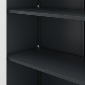 Fém iratszekrény KEVIN, 900 x 1400 x 400 mm, antracit-fehér