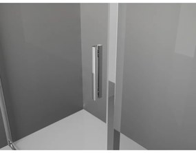 Mexen Exo, nyitható tolóajtó 100x200 cm, 6 mm átlátszó üveg, króm profil, 8151-100-000-01-00