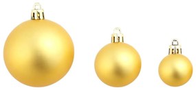 100 darabos aranyszínű karácsonyi gömb készlet 3/4/6 cm