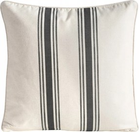 Párnahuzat 50X50 krémszínű, csíkos lenvászon