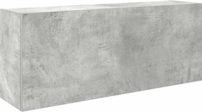 vidaXL betonszürke szerelt fa fali fürdőszobaszekrény 100 x 25 x 40 cm