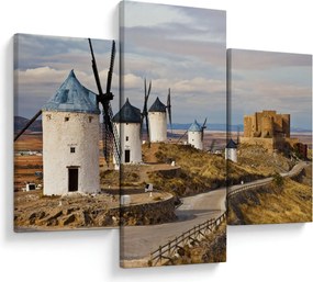 Kép - Consuegra szélmalmai, Spanyolország (90x60 cm)