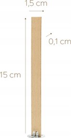 Gyertyatartó kanóc fa, egyenes 1x15x150mm 100db