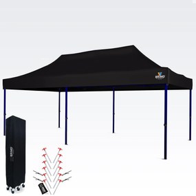 Vízálló Parti Sátor 3x6m – Gondtalan Ünneplés 16,5m² Tető alatt - 3 oldalfal nélkül - Fekete