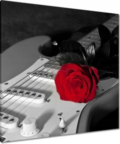 Vászonkép 90x90 Elektromos gitár rózsával