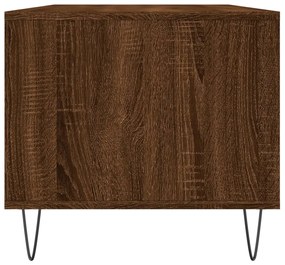barna tölgyszínű szerelt fa dohányzóasztal 90x49x45 cm