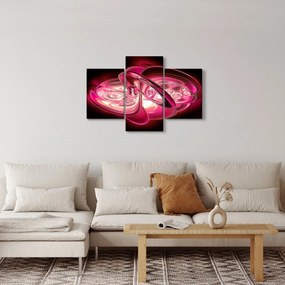 Rózsaszín fraktálos kép (90x60 cm)