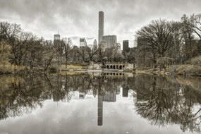 Poszter 45x30cm Alsó-Manhattan panoráma a Central Park 2-ből, Assaf Frank