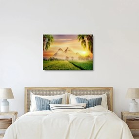 Kép - piramisok (üvegen) (70x50 cm)