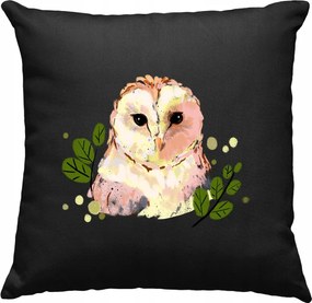 Bagoly párna Bagoly Kedves Virágok 1 Fekete