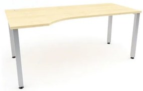 Abonent ergo irodai asztal, 180 x 100 x 75 cm, balos kivitel, juhar mintázat