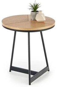 Kávésasztal CARIDA 49x45 cm fekete/tölgy