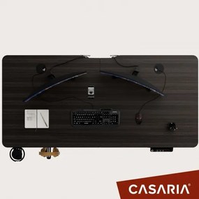 Casaria® Állítható magasságú irodai íróasztal barna-140x60x118 cm