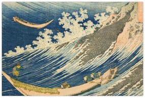 Kép - Katsushika Hokusai, Fishing Boats at Choshi in Shimosa (Soshu Choshi) , reprodukciók (90x60 cm)